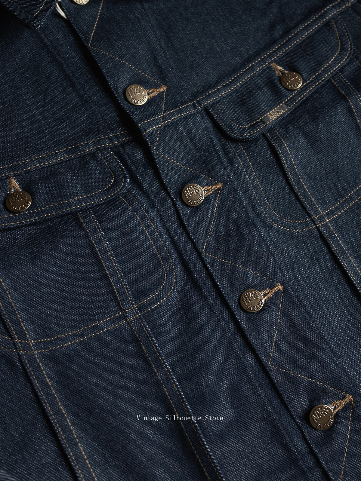 Non Stock 13.5oz Sanforized Denim Jacket Cropped Fit 1970s Vintage Cowboy Rider Jean Outerwear