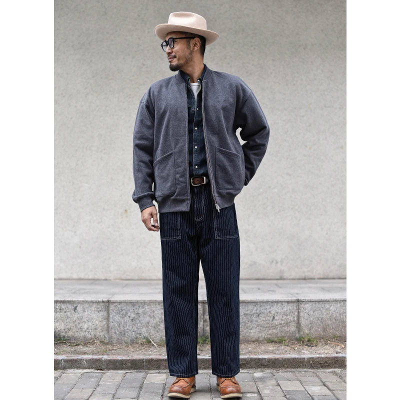 SAUCE ZHAN CozyPower Heavyweight Fleece Hoodie Dual-Zip Winter Warmth Relaxed Baseball Cardigan Fleece-lined  Loose Fit