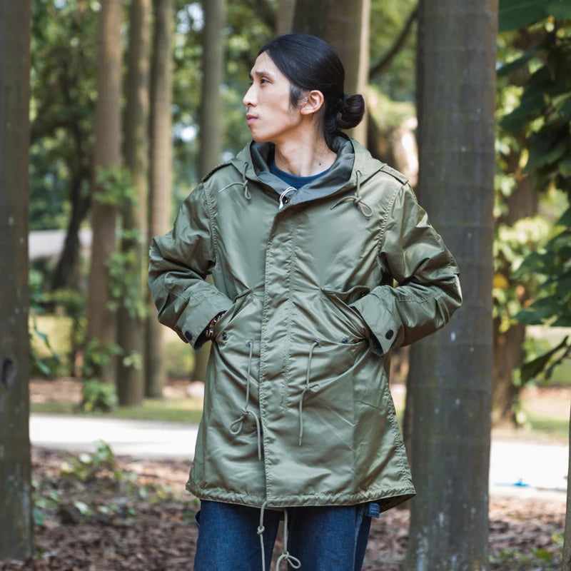 NON STOCK M51 Pie Overcome Jacket, Nylon Fishtail Windbreaker M-51 PARKA Jacket