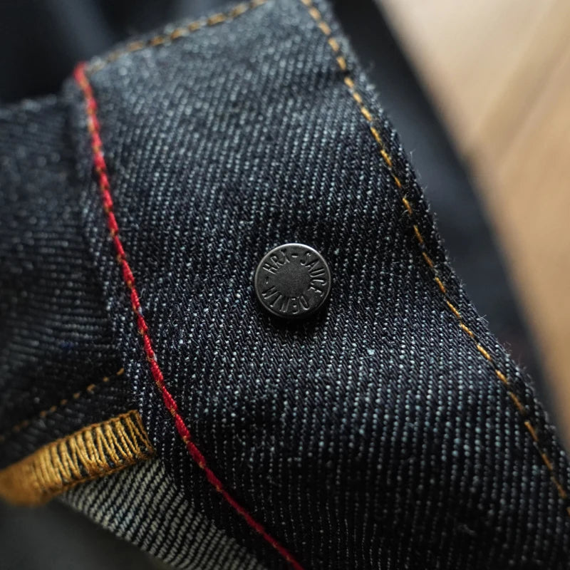 SAUCE ZHAN 344XX-10OZ Summer Sanforized Selvedge Denim Jeans Cotton-ramie Men's Jeans Loose Fit High Rise 10oz