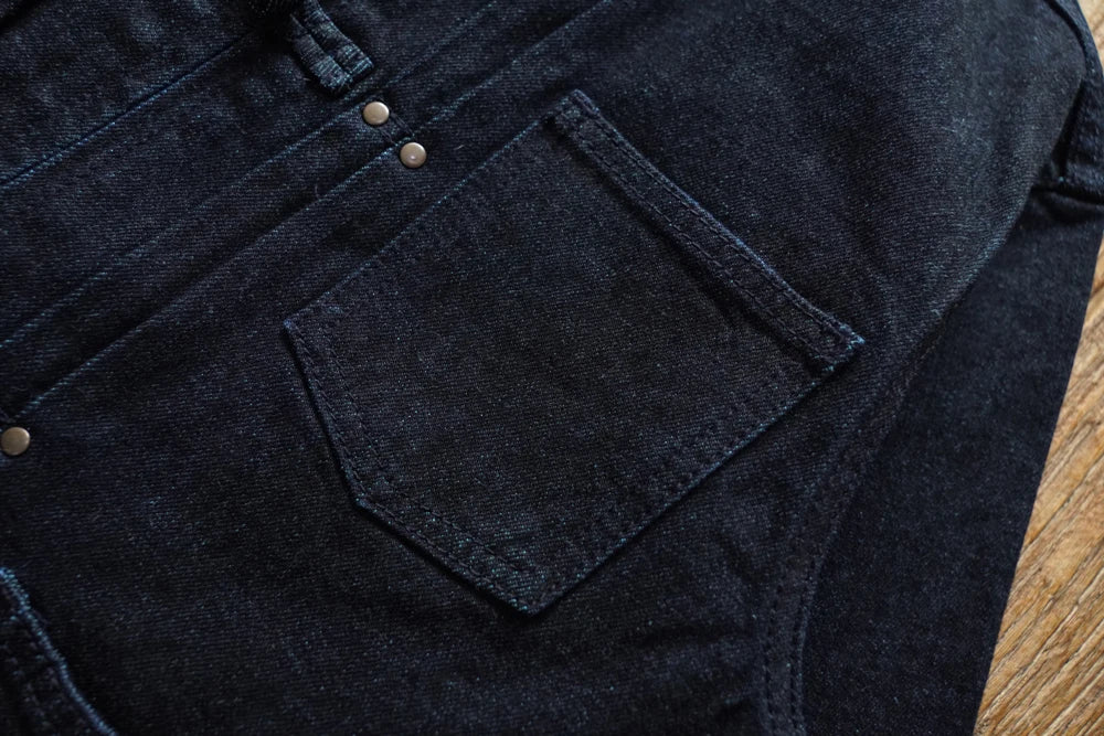 Sauce Zhan Mans Jacket Indigo Selvedge Denim Jacket Jean Jacket Men Vintage Chinese Style Knot Button Loose Fit