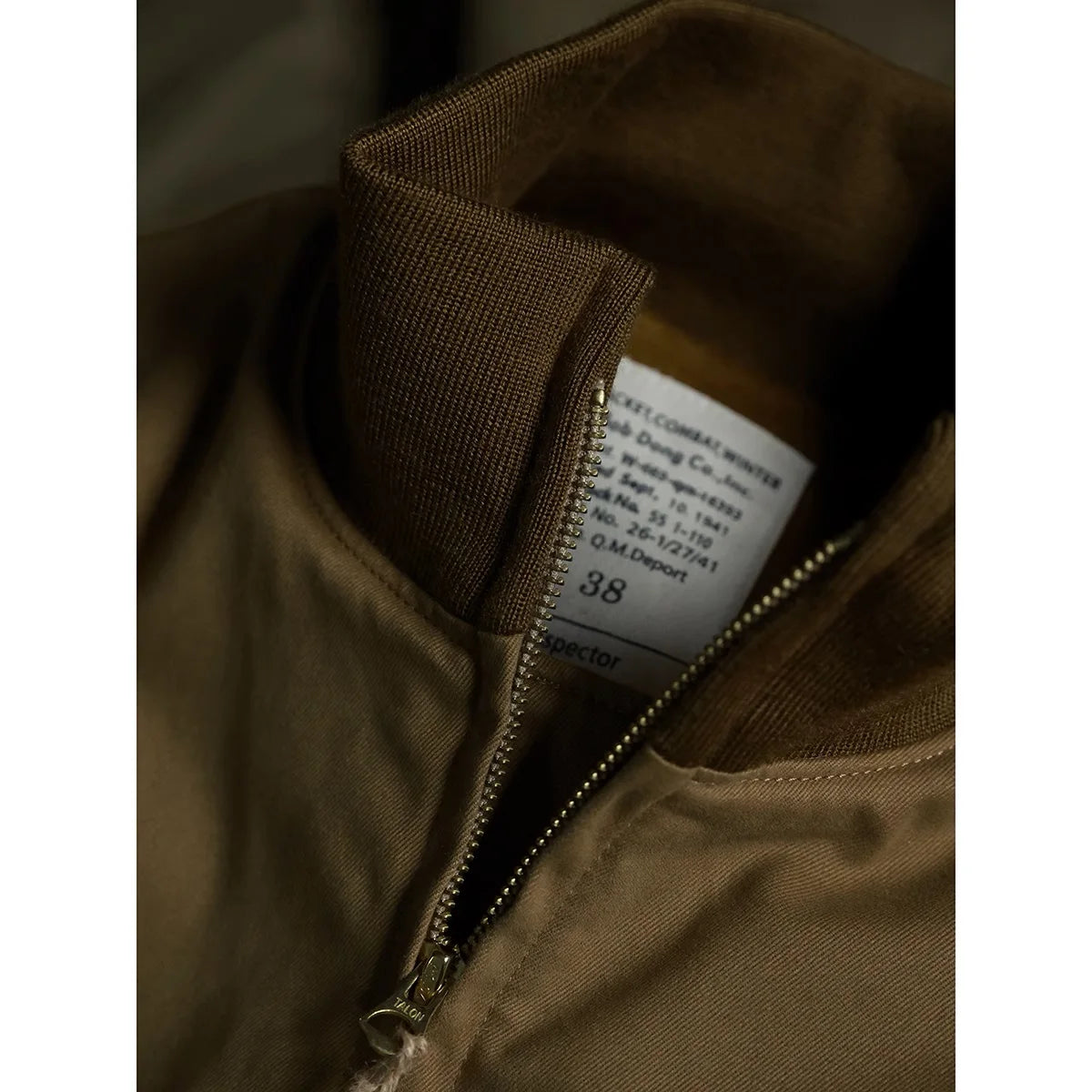 BOB DONG WWII Tanker Jacket Plain Edition Vintage Men's Wool Lined Military Outerwear