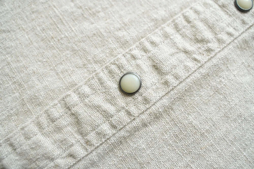 Sauce Zhan Mens Shirts Ramie Shirt for Man Long Sleeve Regular Fit