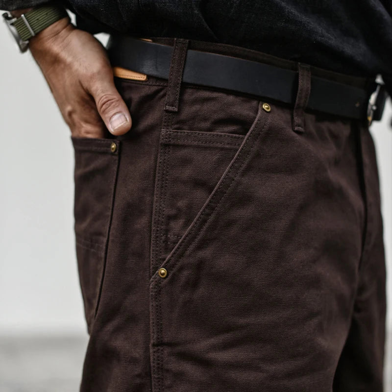 Sauce Zhan Men's Casual Pants Canvas Cargo Pants Classic and Durable Regular Fit Straight Leg