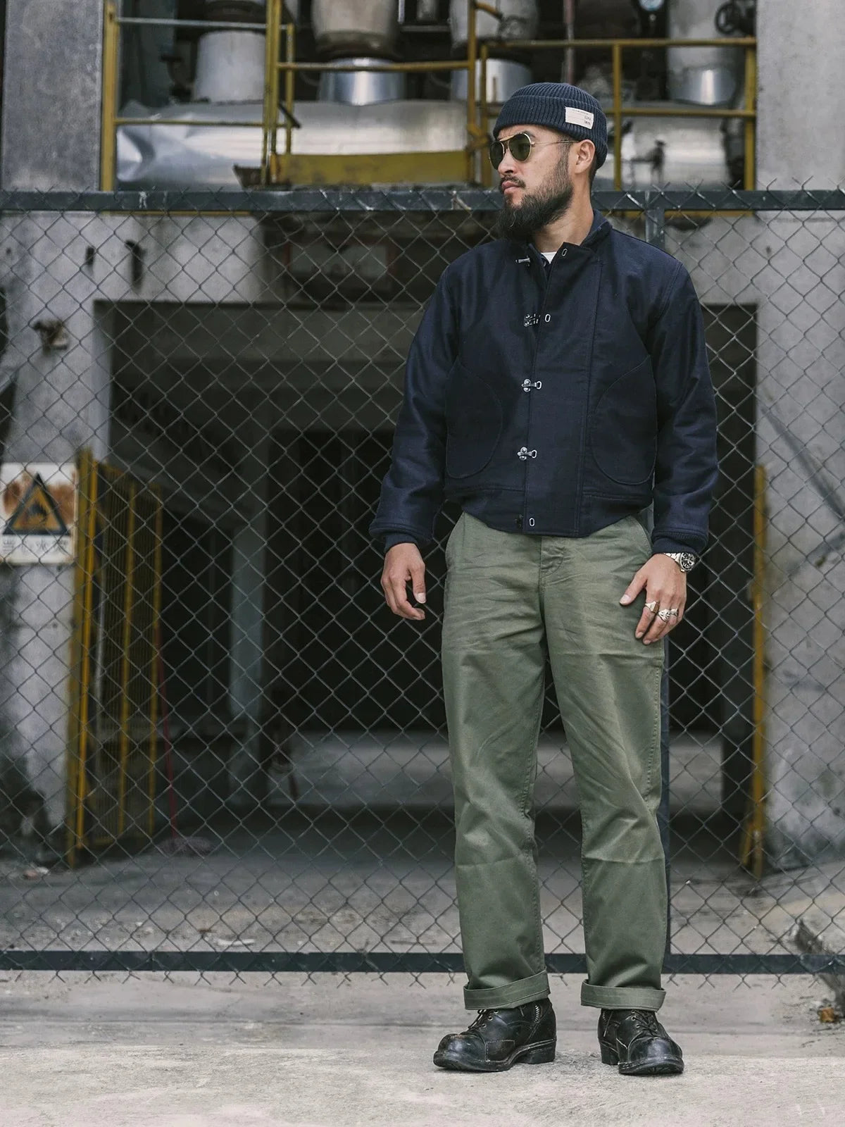 Rugged Bronson Army M-43 Field Pants Cotton Sateen 40s Vintage Style Mens Trousers Straight Fit