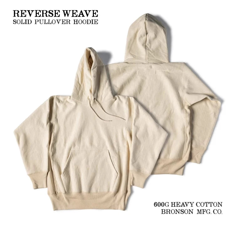 Bronson Reverse Weave Heavyweight Hoodie American Casual Style Hooded Sweatshirt