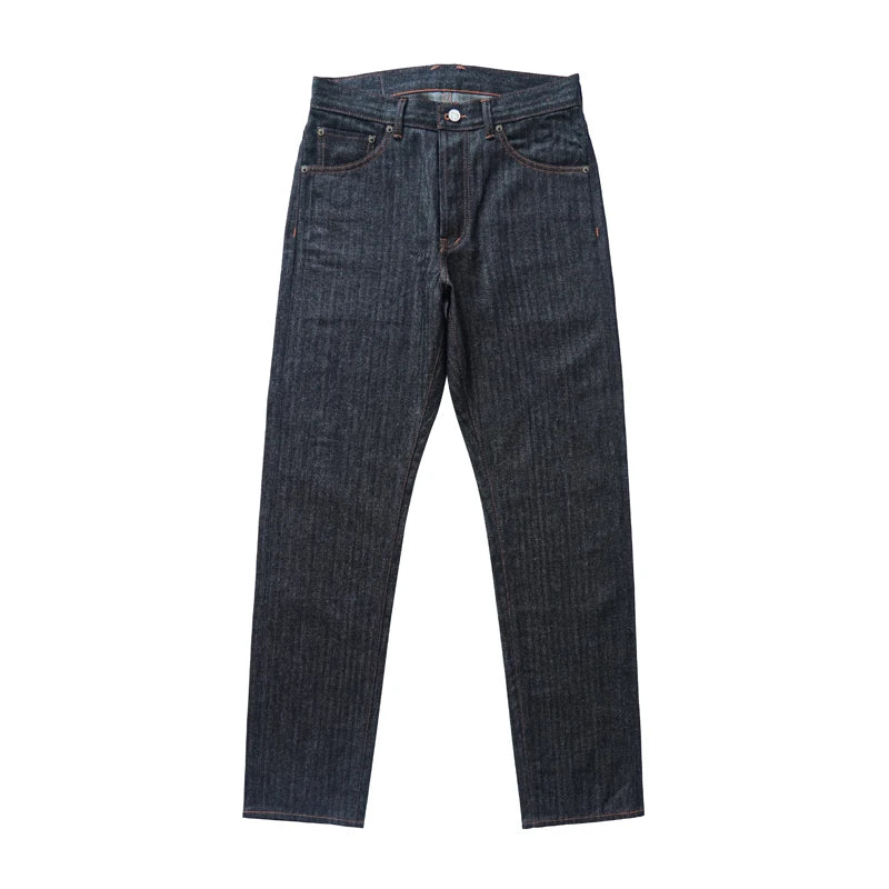 Sauce Origin EX916-FR Men's Jeans Ramie Summer Selvedge Denim Silver Button Regular Fit Straight Leg 10 OZ