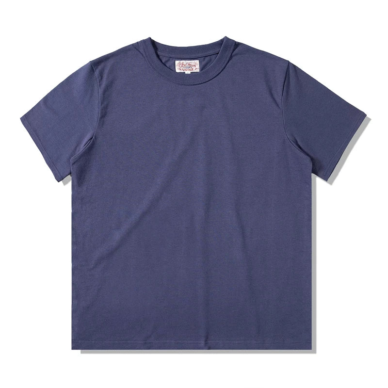 Red Tornado 270g Plain T-Shirts Amekaji Men Heavyweight Cotton Crew Neck Tee Shirt