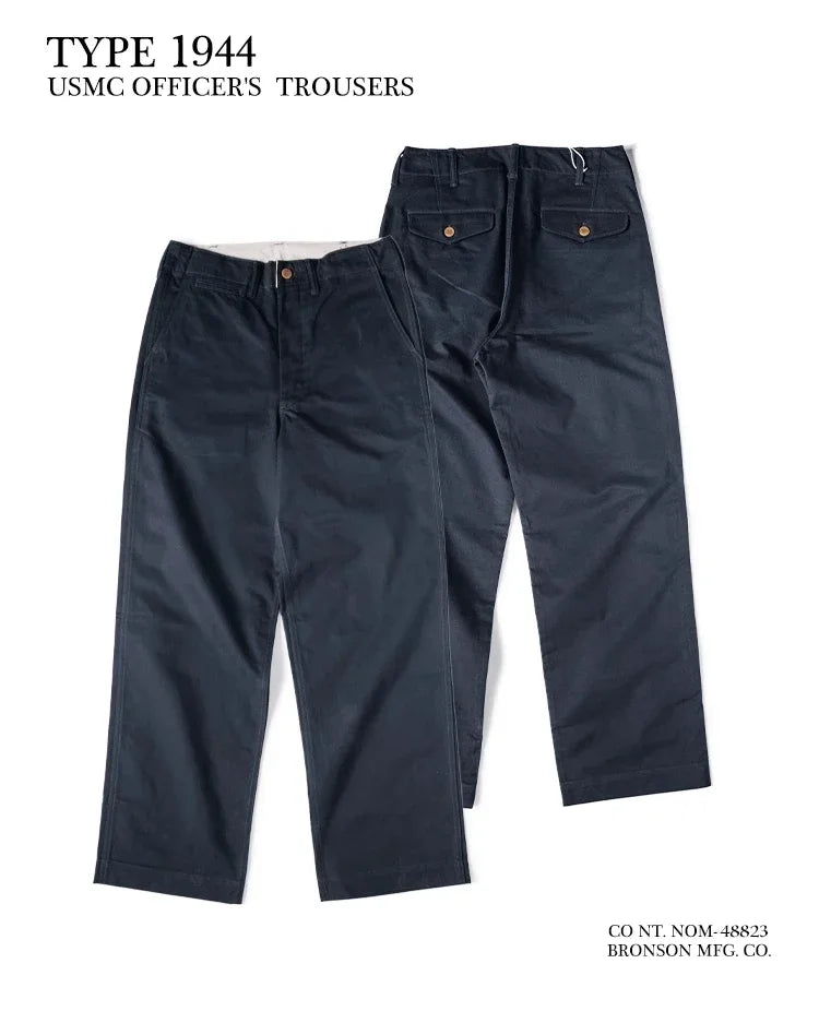 Bronson 1944 Officer's Chino 11oz Cotton Twill High Waist Straight Leg Casual Pants