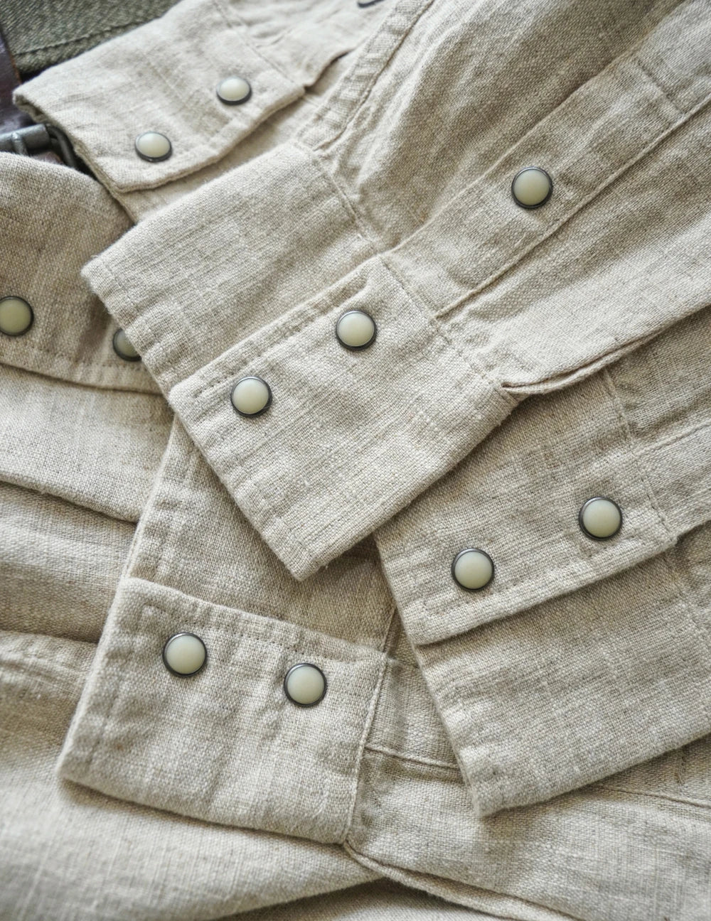 Sauce Zhan Mens Shirts Ramie Shirt for Man Long Sleeve Regular Fit