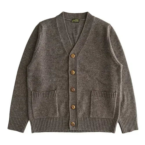 Sauce Zhan Mens Sweater Cardigan Sweater for Man Sheep Wool Vintage Autumn Winter Sweater Coat
