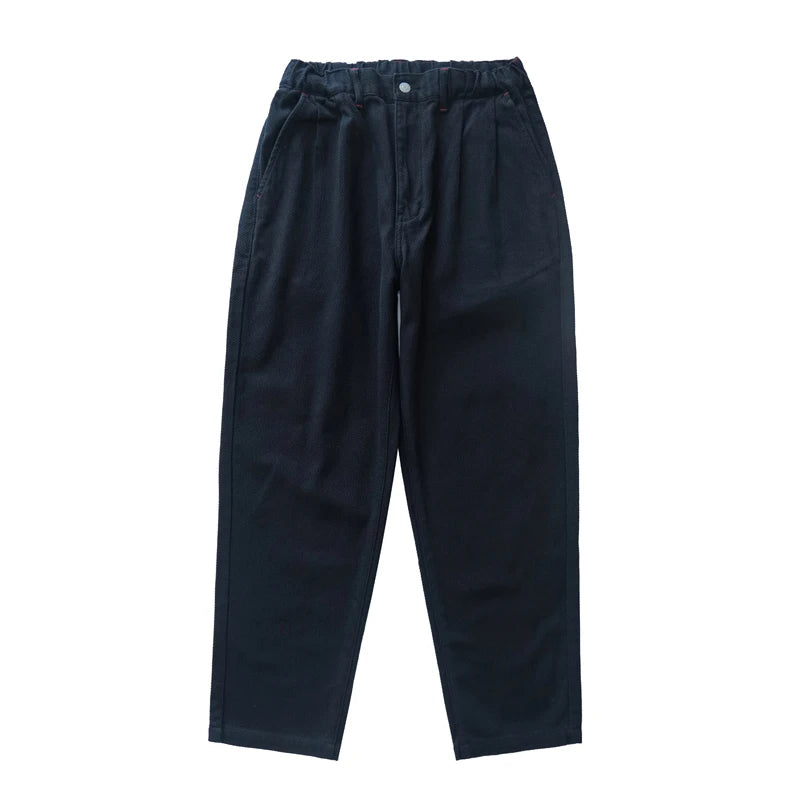 Sauce Zhan  Men's Sashiko Pants  Japanese Style Cusual Trousers Thickened  for Autumn and Winter Lumbar Adjustable Loose Fit