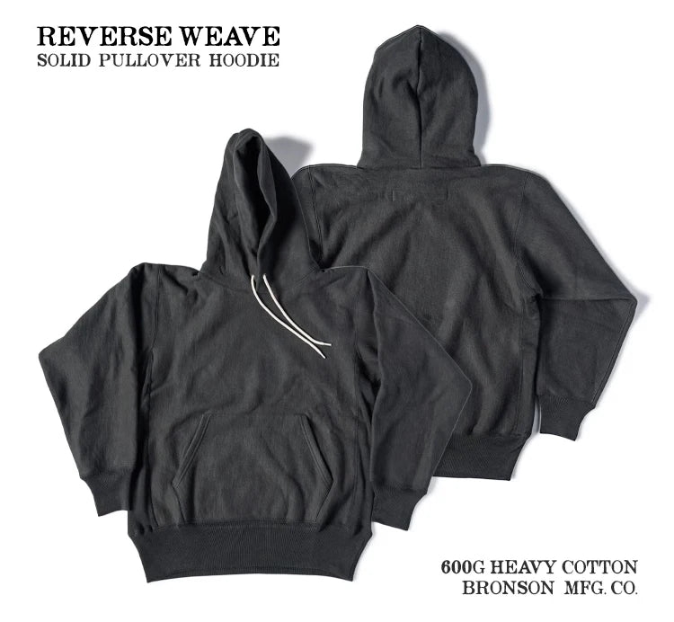 Bronson Reverse Weave Heavyweight Hoodie American Casual Style Hooded Sweatshirt