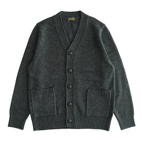 Sauce Zhan Mens Sweater Cardigan Sweater for Man Sheep Wool Vintage Autumn Winter Sweater Coat