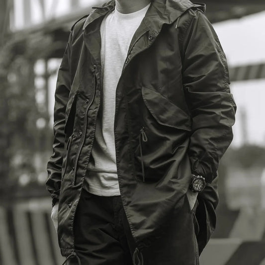 NON STOCK M51 Pie Overcome Jacket, Nylon Fishtail Windbreaker M-51 PARKA Jacket