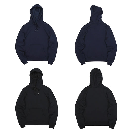 BOB DONG Cotton Fleece Hoodie Men's Casual Plain Hooded Sweatshirt Black & Navy