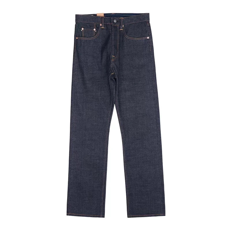 BOB DONG N235 Rigid Men's Jeans 22oz Raw Selvage Denim Pants Straight Leg