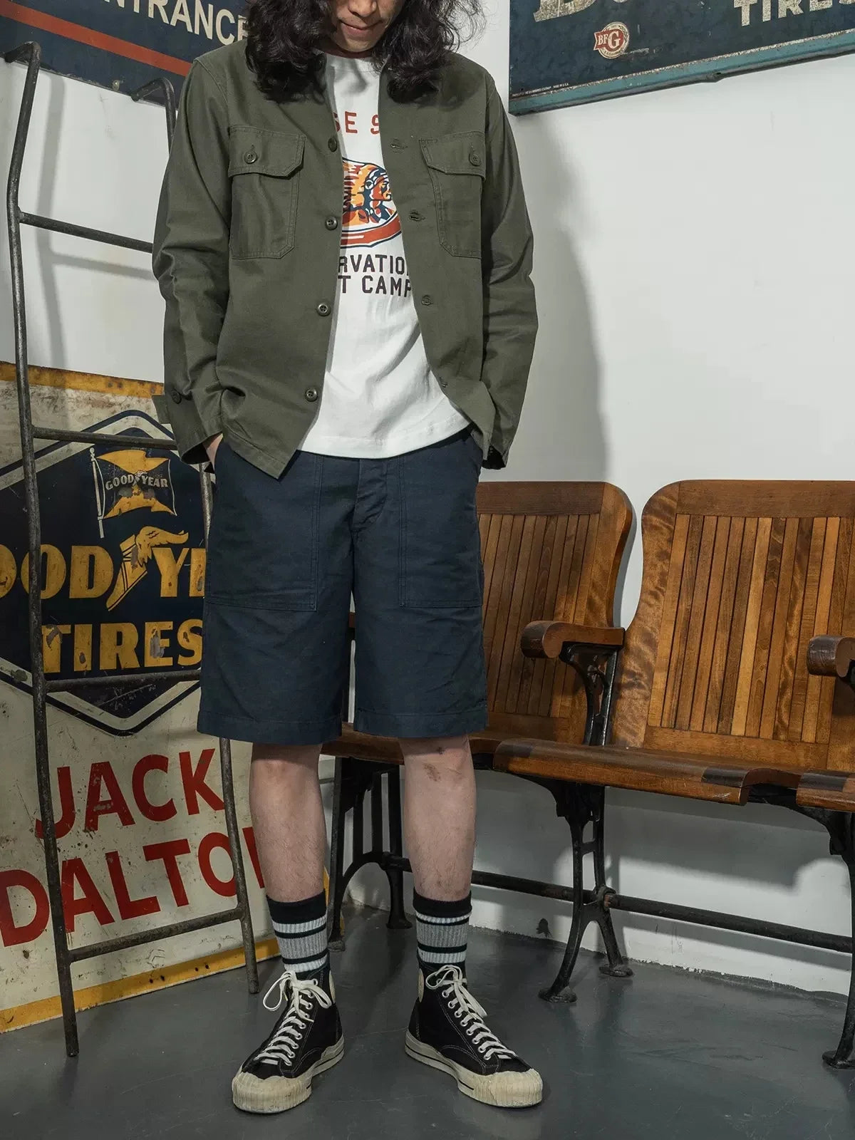 Non Stock 1963 2nd Pattern OG-107 Sateen Fatigue Shirt Olive Green Vintage Work Shirt For Men